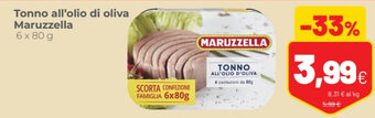 Coop Tonno all'olio di oliva Maruzzella 6 x 80 g offerta