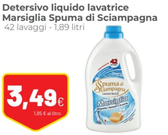 Coop Detersivo liquido lavatrice Marsiglia Spuma di Sciampagna 42 lavaggi - 1,89 litri offerta