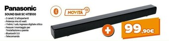 Expert Panasonic Sound Bar SC-HTB100 offerta