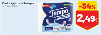 Coop Carta igienica Tempo 4 maxi rotoli offerta