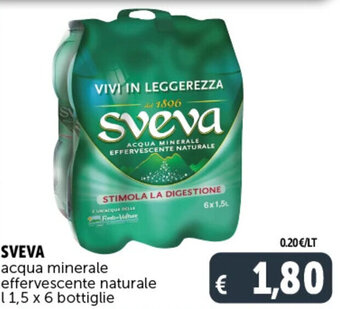 SVEVA acqua minerale effervescente naturale l 1,5 x 6 bottiglie