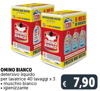 Deco Supermercati OMINO BIANCO detersivo liquido per lavatrice 40 lavaggi x 3 offerta