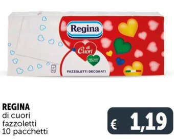Deco Supermercati REGINA di cuori fazzoletti 10 pacchetti offerta