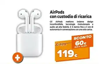 Expert Apple AirPods Cuffia Auricolare Bianco offerta