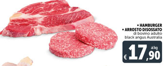 Deco Supermercati • HAMBURGER • ARROSTO DISOSSATO di bovino adulto black angus Australia offerta