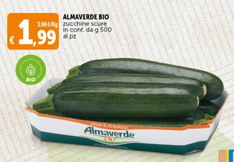Deco Supermercati ALMAVERDE BIO zucchine scure in conf. da g 500 al pz offerta