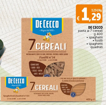 Deco Supermercati DE CECCO pasta ai 7 cereali g 400 offerta
