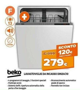 Expert Beko Lavastoviglie Da Incasso DIN24C10 offerta