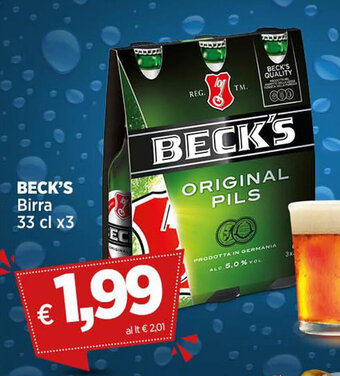 Coop BECK'S Birra 33 cl x3 offerta