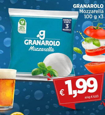 Coop GRANAROLO Mozzarella 100 g x3 offerta