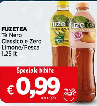 Coop FUZETEA Tè Nero Classico e Zero Limone/Pesca 1,25 Lt offerta