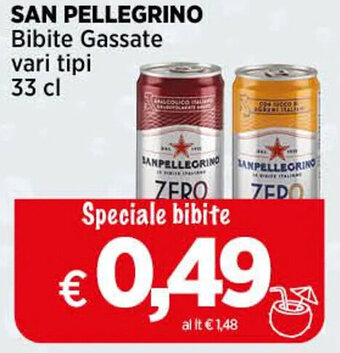 Coop SAN PELLEGRINO Bibite Gassate vari tipi 33 cl offerta