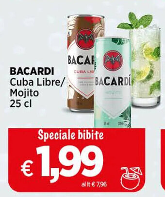 BACARDI Cuba Libre/ Mojito 25 cl