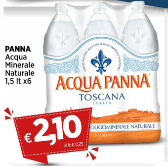 Coop PANNA Acqua Minerale Naturale 1,5 Lt x6 offerta