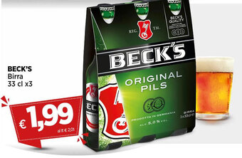 Coop BECK'S Birra 33 cl x3 offerta