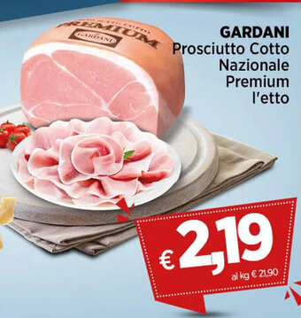 Coop GARDANI Prosciutto Cotto Nazionale Premium l'etto offerta