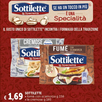 Deco Supermercati SOTTILETTE fumè con scamorza g 158 offerta