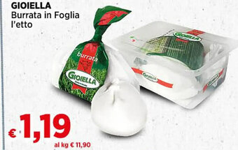 Coop GIOIELLA Burrata in Foglia l'etto offerta