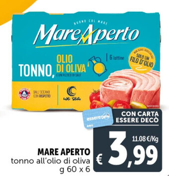 Deco Supermercati MARE APERTO tonno all'olio di oliva g 60 x 6 offerta