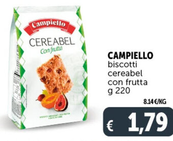 Deco Supermercati CAMPIELLO biscotti cereabel con frutta g 220 offerta