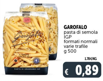 Deco Supermercati GAROFALO pasta di semola IGP formati normali varie trafile g 500 offerta