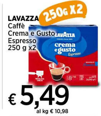 Coop LAVAZZA Caffè Crema e Gusto Espresso 250 g x 2 offerta