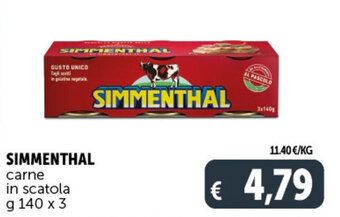 SIMMENTHAL carne in scatola g 140 x 3