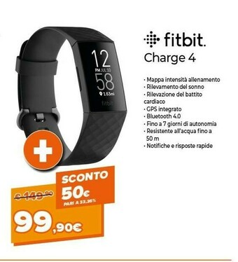 Expert Fitbit Charge 4 Braccialetto Per Rilevamento Di Attività 3,96 Cm (1.56") Nero offerta