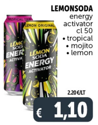 Deco Supermercati LEMONSODA energy activator cl 50 offerta