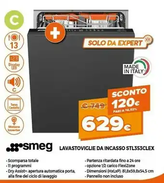 Expert Smeg STL353CLEX Lavastoviglie Da Incasso offerta