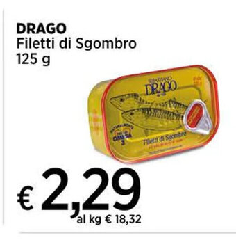 Coop DRAGO Filetti di Sgombro 125 g offerta