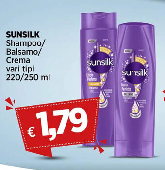 Coop SUNSILK Shampoo/ Balsamo/ Crema vari tipi 220/250 ml offerta