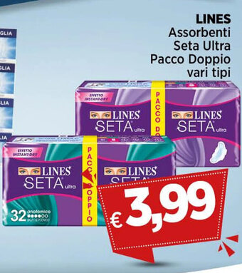 Coop LINES Assorbenti Seta Ultra Pacco Doppio vari tipi offerta