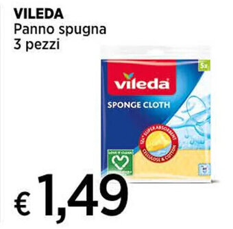 Coop VILEDA Panno spugna 3 pezzi offerta