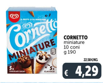 Deco Supermercati CORNETTO miniature 10 coni g 190 offerta