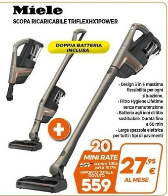 Expert Rowenta Miele Scopa Ricaricabile TRIFLEXHX1POWER offerta