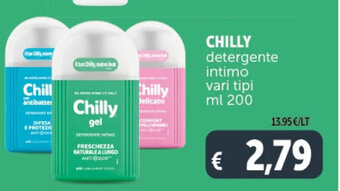 Deco Supermercati CHILLY detergente intimo vari tipi ml 200 offerta