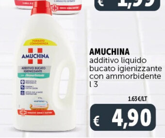 Deco Supermercati AMUCHINA additivo liquido bucato igienizzante con ammorbidente l 3 offerta