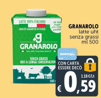 Deco Supermercati GRANAROLO latte uht senza grassi ml 500 offerta