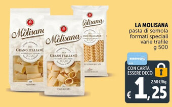Deco Supermercati LA MOLISANA pasta di semola formati speciali varie trafile g500 offerta