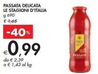 Bennet PASSATA DELICATA LE STAGIONI D'ITALIA g.690 offerta
