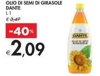 Bennet OLIO DI SEMI DI GIRASOLE DANTE L1 offerta