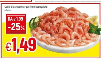 Famila Code Di Gambero Argentino Decongelato offerta