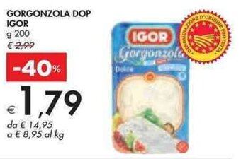 Bennet GORGONZOLA DOP IGOR g 200 offerta