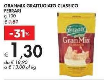 Bennet GRANMIX GRATTUGIATO CLASSICO FERRARI g 100 offerta