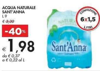 Bennet ACQUA NATURALE SANT'ANNA L9 offerta