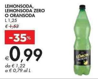 LEMONSODA, LEMONSODA ZERO O ORANSODA L 1,25