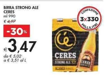 Bennet BIRRA STRONG ALE CERES ml 990 offerta