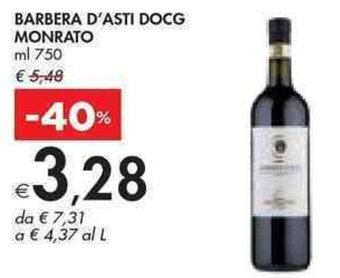 Bennet BARBERA D'ASTI DOCG MONRATO ml 750 offerta