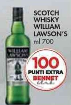 Bennet SCOTCH WHISKY WILLIAM LAWSON'S ml 700 offerta